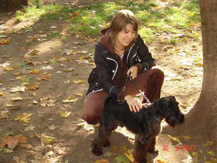 2007-10-31 22:52:29: Моя любимая жена Маша и любимая собака Жак