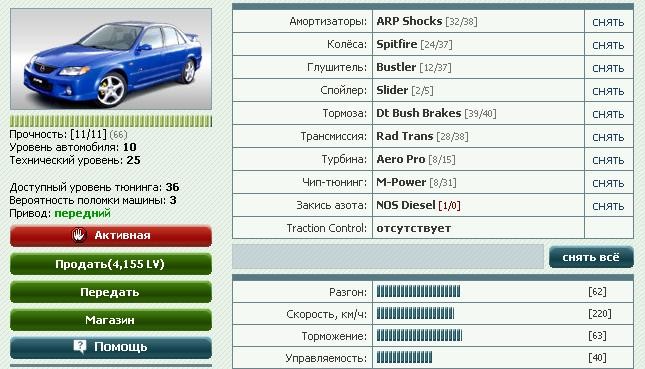 2008-12-29 13:57:15: Mazda 323 1.6 - Уровень автомобиля: 10 - Привод: передний