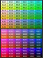 Таблица подбора цветов для фонта в инфе персонажа (при наличие премиума) (2009-03-27 21:24:57)