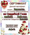 сертификат Свидетеля Верони4ка (Cвадьба: serik69 и Хай-лин) (2009-09-06 20:14:59)