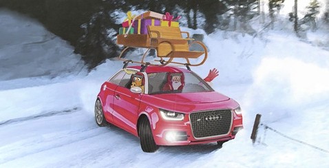 2009-12-29 20:33:15: А в компании Audi не сильно морочились. Их повозка — усовершенствованная модель А1. Прототипом послужила трёхдверка, которая совсем скоро будет показана широкой общественности.