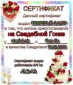 сертификат Свидетеля СВИРЕПЫЙ БАМБР (Cвадьба: starichek и Sun4ic) (2010-02-19 19:55:42)